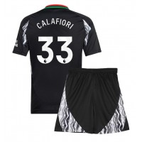 Camisa de time de futebol Arsenal Riccardo Calafiori #33 Replicas 2º Equipamento Infantil 2024-25 Manga Curta (+ Calças curtas)